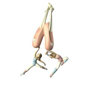 Ballet Dancers & Pointe Shoes Wall Hanging Decor 3pc Set